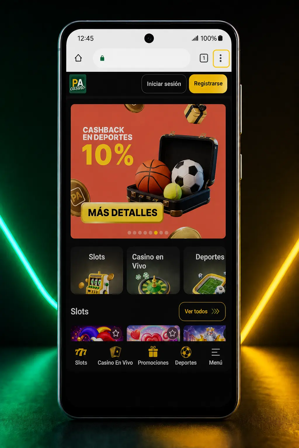 Pasos para descargar e instalar el APK de Pampas en Android, compatible con versiones 6.0 en adelante.