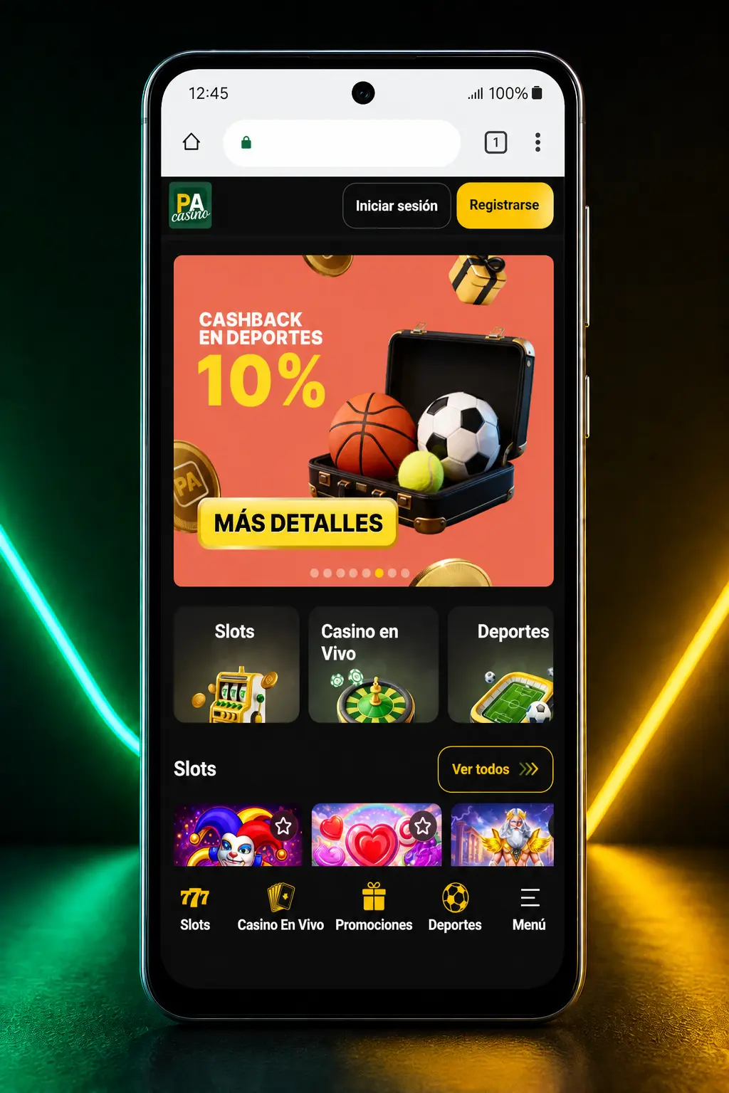 Pasos para descargar e instalar el APK de Pampas en Android desde el sitio oficial.